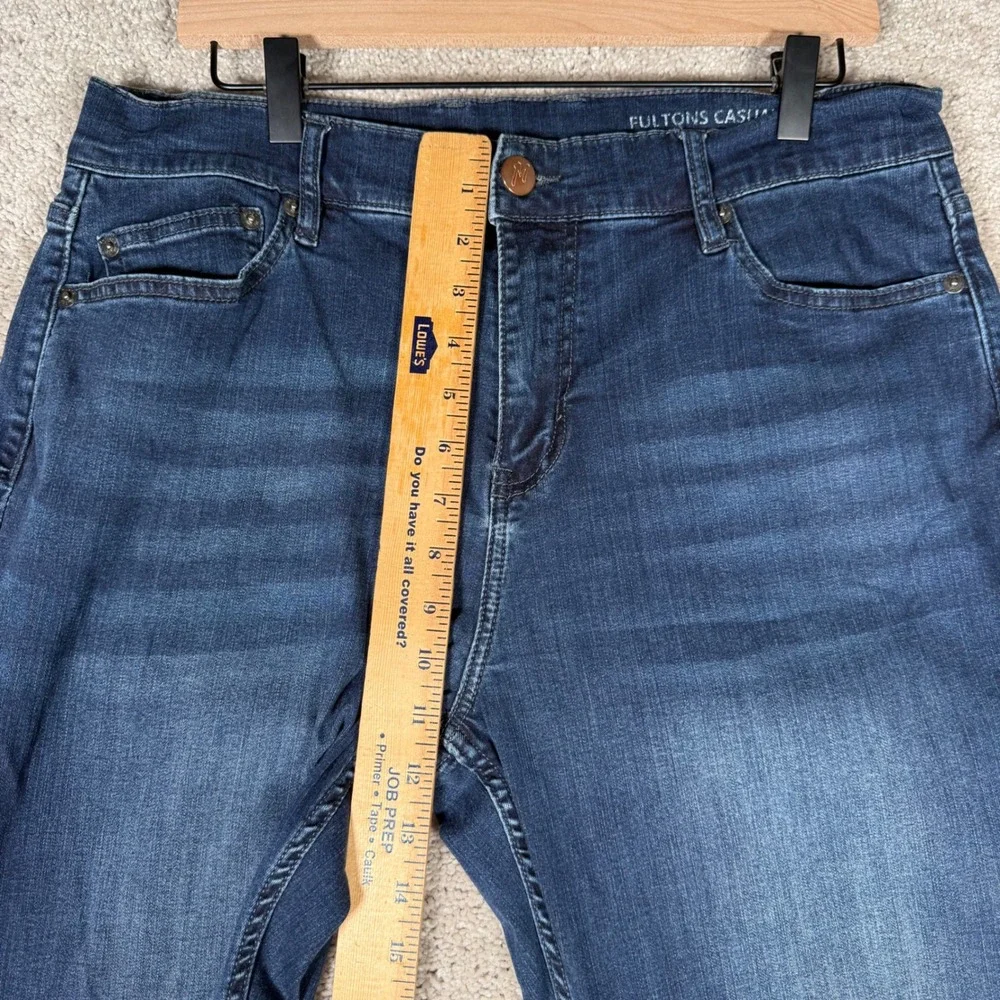 Mugsy Jeans Fultons Casual Dark Wash Men's 35 Denim Slim‎ Straight Blue